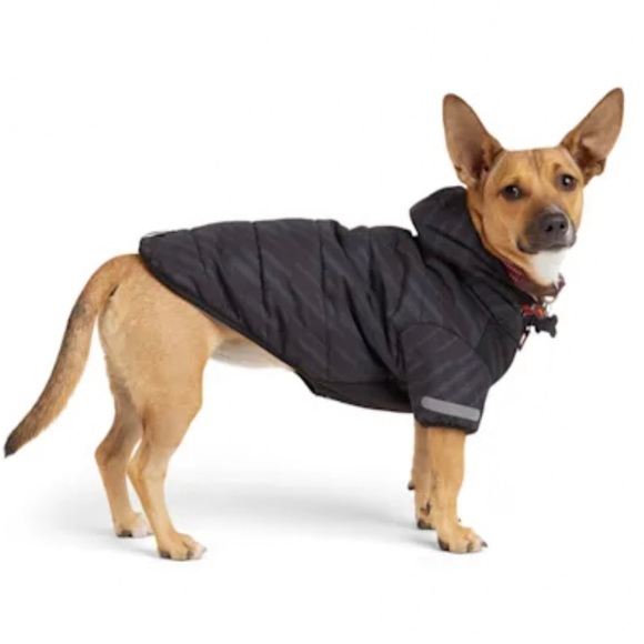 S) Reddy Puffer Dog Jacket NWT (BLK GREY)